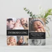 Faire-part Présentation moderne Baby Multiples Photos (Debout devant)