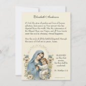 Faire-part Prière commémorative des funérailles catholiques (Dos)