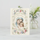 Faire-part Prière commémorative des funérailles catholiques (Debout devant)