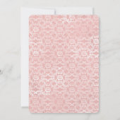 Faire-part Princess Pink l Grey Baby Girl Photo de naissance (Dos)