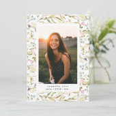 Faire-part Printemps Fleur sauvage Boho Photo University Grad (Debout devant)