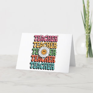 Faire-part Prof Enseignant Mignonne Fleur de Marguerite Rétro