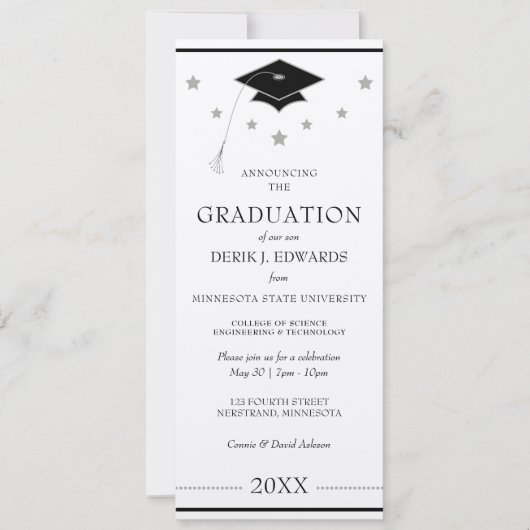 Faire-part professionnel d'obtention du diplôme (Devant)