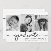 Faire-part Progression de l'âge, Annonces de graduation moder (Devant / Derrière)