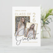 Faire-part Promotion 26 Bio Script 2 Photo Remise des diplôme (Debout devant)