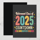 Faire-part Promotion de la classe de retraite 2025 en cours d (Devant / Derrière)