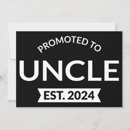 Faire-part Promu À Oncle Est. 2024 II (Devant)