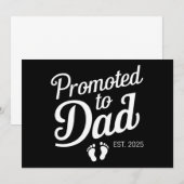 Faire-part Promu Papa EST 2025 Drôle Futur Papa (Devant / Derrière)