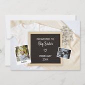 Faire-part Promue Grande Soeur Deuxième Bébé Photo Grossesse (Devant)