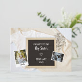 Faire-part Promue Grande Soeur Deuxième Bébé Photo Grossesse (Debout devant)