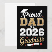 Faire-part Proud Dad Of A 2026 Graduate Class Of Graduation (Devant / Derrière)
