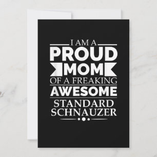 Faire-part Proud Mama Of Awesome Standard Schnauzer Dog Maman