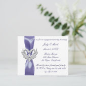 Faire-part Purple Blue Silver Swans (Debout devant)