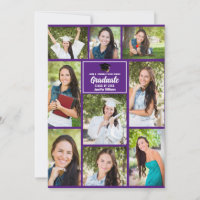 Purple Graduate Photo Collage Moderne Graduation