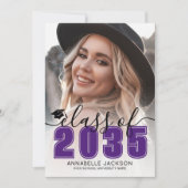 Faire-part Purple Graduate Photo Graduation (Devant)