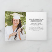 Faire-part Purple Graduate Photo Moderne Plié Graduation (Intérieur)