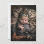 Faire-part Purple moderne Initiale Introduction nouvelle phot (Dos)