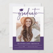 Faire-part Purple Modernisation Graduation (Devant)