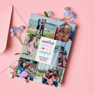 Faire-part Purple Rose Recherché Choisi Loved Photos adoptées