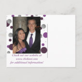 Faire-part Purple & Silver Enregistrer la carte postale Date (Dos)