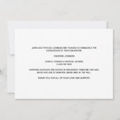 Faire-part Purple White Médicale School Photo Graduation (Dos)