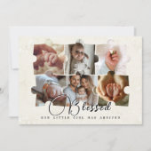 Faire-part Puzzle 6 Photo pour bébé Collage annonces de naiss (Devant)