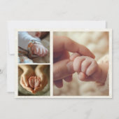 Faire-part Puzzle Collage bébé Photo annonces de naissance (Dos)