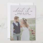 Faire-part QR Code Célébrer Avec Nous 2 Mariage Photo (Devant)