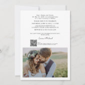 Faire-part QR Code Célébrer Avec Nous 2 Mariage Photo (Dos)