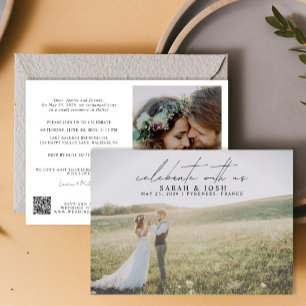Faire-part QR Code Célébrer Avec Nous 2 Mariage Photo