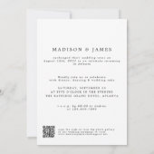 Faire-part QR Code Heureusement Jamais après le Mariage de sc (Dos)