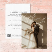 Faire-part QR Code Heureusement Jamais après le Mariage de sc