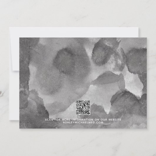 Faire-part QR Code Modern Script Photo Wedding Enregistrer La (Dos)