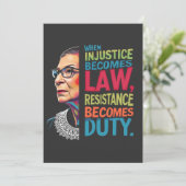 Faire-part Quand l'injustice devient loi, la résistance devie (Debout devant)