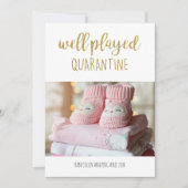 Faire-part Quarantaine bien jouée Photo parties scintillant d (Devant)