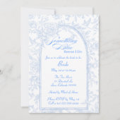 Faire-part Quelque chose de bleu avant de faire une invitatio (Devant)