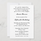 Faire-part Quinceanera Black Damask (Dos)