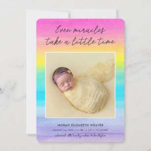 Faire-part Rainbow Baby   Même les Miracles sombres   Photo N