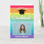 Faire-part Rainbow Graduate Photo 2025 Folded Graduation (Devant)