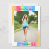 Faire-part Rainbow Graduate Photo Elegant 2024 Graduation (Devant)