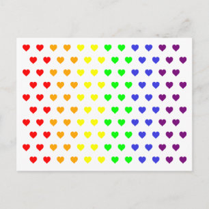 Faire-part Rainbow Hearts Enregistrer La Carte Postale Date