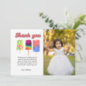 Faire-part Rainbow ice pop Deuxième anniversaire (Debout devant)