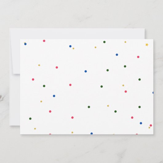 Faire-part Rainbow ice pop Deuxième anniversaire (Dos)