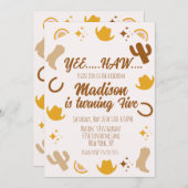 Faire-part Rainbows et Rodeos Anniversaire Super (Devant / Derrière)