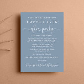 Faire-part Réception de mariage Dusty Blue Enregistrer la dat