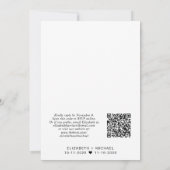 Faire-part Réception de mariage minimal moderne QR Code (Dos)