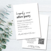 Faire-part Réception de mariage minimal moderne QR Code