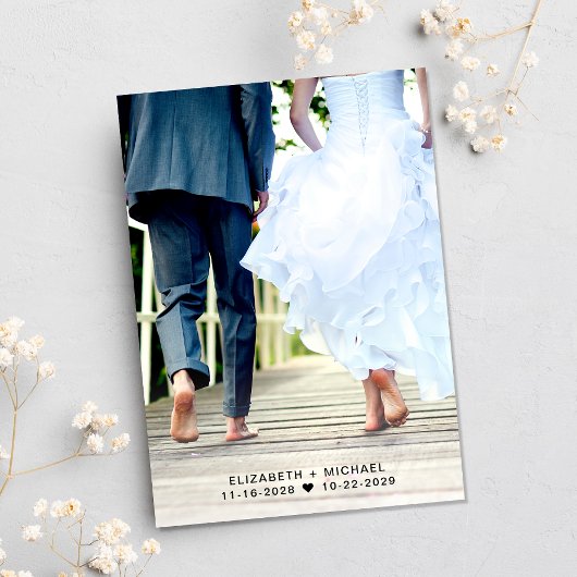 Faire-part Réception de mariage - Photo Blush Enregistrer la