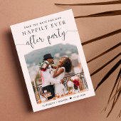 Faire-part Réception de mariage rose de photo chic Enregistre