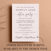 Faire-part Réception de mariage rose Enregistrer la date
